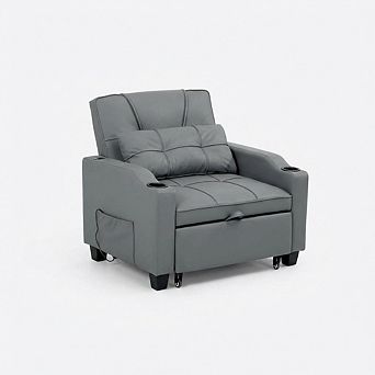 3-in-1 Convertible Sleeper Chair Bed, Pull-Out Sofa Bed,Sofa Chair Bed,Single Sofa Recliner Bed