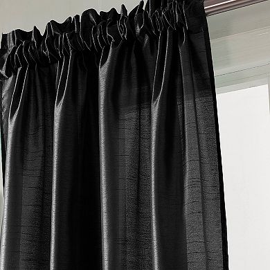 100% Polyester 82 GSM Faux Silk Nikki Rod Pocket Curtain Panel