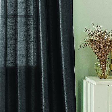 100% Polyester 82 GSM Faux Silk Nikki Rod Pocket Curtain Panel