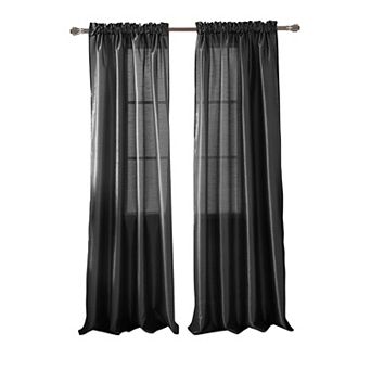 100% Polyester 82 GSM Faux Silk Nikki Rod Pocket Curtain Panel
