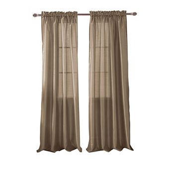 100% Polyester 82 GSM Faux Silk Nikki Rod Pocket Curtain Panel