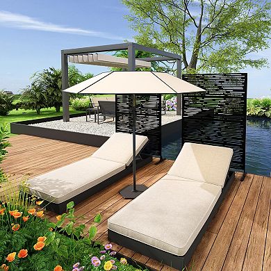 Privacy Screen Fence, 46 x 71'', Metal Freestanding Rustproof Panel, Outdoor & Indoor Divider