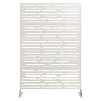 Privacy Screen Fence, 46 x 71'', Metal Freestanding Rustproof Panel, Outdoor & Indoor Divider