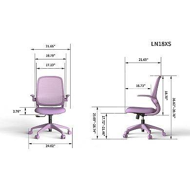 Trikiousd Ergonomic Mesh Office Chair with Flip-Up Armrests and Adjustable Height