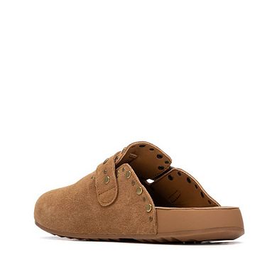 XTI Women's Suede Clog Mule Flats 145121