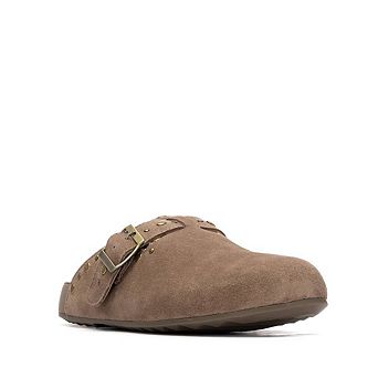 XTI Women's Suede Clog Mule Flats 145121