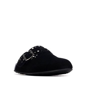 XTI Women's Suede Clog Mule Flats 145121