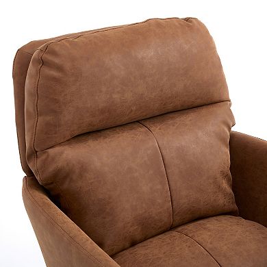 Trikiousd PU Leather Office Chair with Adjustable Height and Ergonomic Support