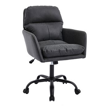 Trikiousd PU Leather Office Chair with Adjustable Height and Ergonomic Support