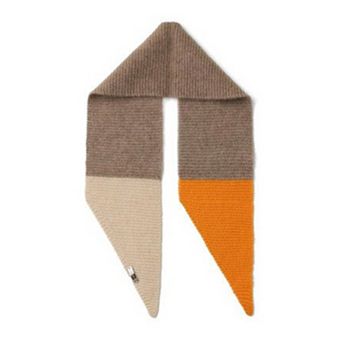 ERKHES CASHMERE 100% MUFFLER POINT Golden