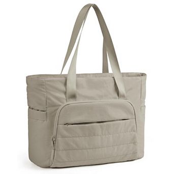 Women's 18L Tote Bag with Zipper 15.6" Laptop Pocket Yoga Mat Strap