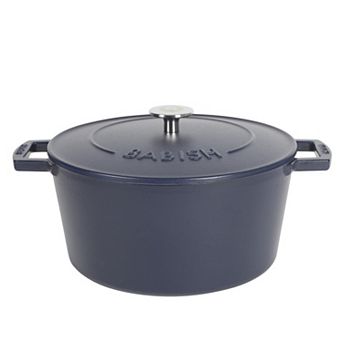 Babish 6-qt Round Matte Enamel Cast Iron Dutch Oven Pot with Lid