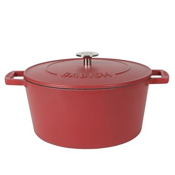 Babish 6-qt Round Matte Enamel Cast Iron Dutch Oven Pot with Lid