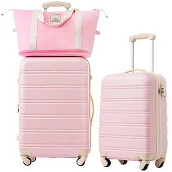 Trikiousd Hardshell Luggage Sets 2 pc + bag Spinner Suitcase with TSA Lock Lightweight