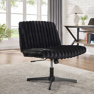 Trikiousd Adjustable Swivel Criss Cross Wide Seat Office Chair
