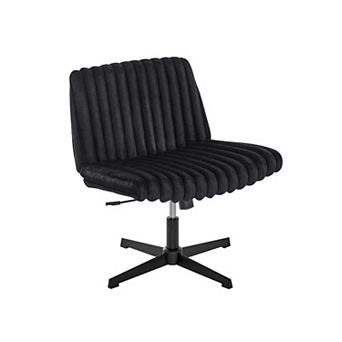 Trikiousd Adjustable Swivel Criss Cross Wide Seat Office Chair