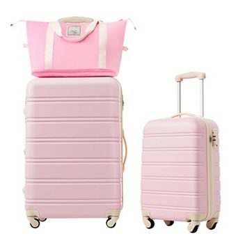 Trikiousd Hardshell Luggage Sets 2 pc + Bag Spinner Suitcase with TSA Lock Lightweight 20" + 28"