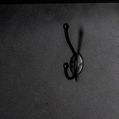 Trikiousd Corner Hall Tree Floor Standing Clothes Rack Shoes Shelf Organizer with Adjustable Shelf