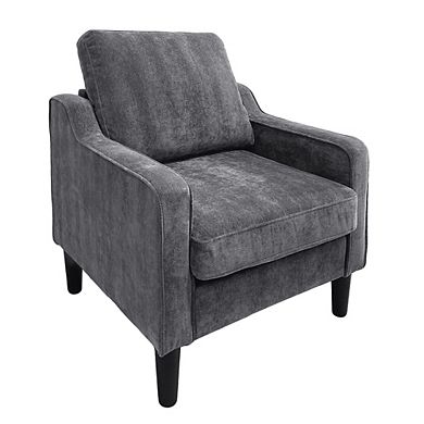 Trikiousd Accent Chair Soft Chenille Comfy Arm Chair Mid Century Modern Sofa Chair