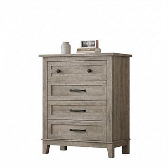 4 Vertical Drawer Dresser with Large Storage for Bedroom, Living Room