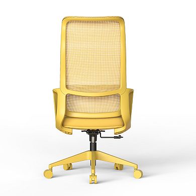 Trikiousd Ergonomic Swivel Office Chair with Adjustable Lumbar Support and Armrests