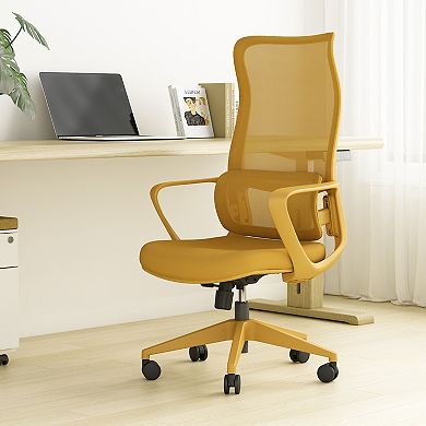 Trikiousd Ergonomic Swivel Office Chair with Adjustable Lumbar Support and Armrests