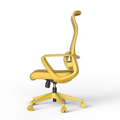 Trikiousd Ergonomic Swivel Office Chair with Adjustable Lumbar Support and Armrests