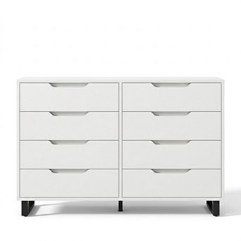 8-Drawer Dresser for Bedroom, Wood Chest of Drawers, Rustic Storage Cabinet for Living Room, Hallway