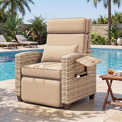 Outdoor Recliner Chairs, Reclining Patio Chairs with Extended Footrest