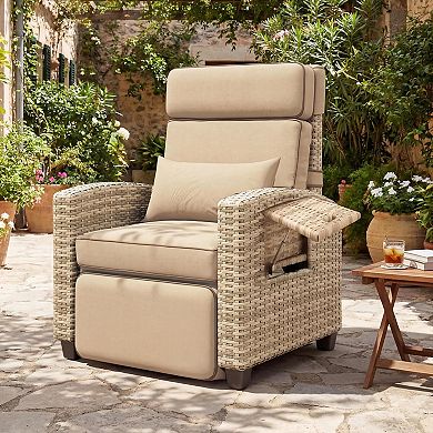 Outdoor Recliner Chairs, Reclining Patio Chairs with Extended Footrest