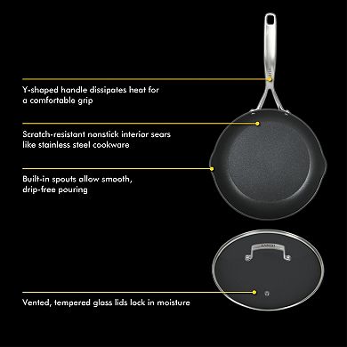 Babish 10 Piece Hard Anodized Titanium Non Stick Pots and Pans Set