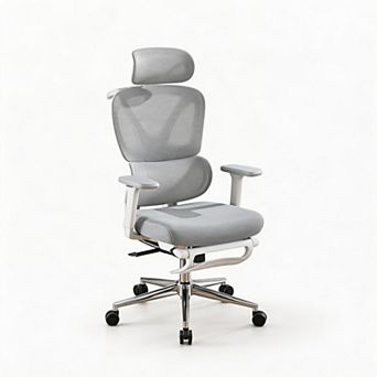 Ergonomic Office Chair with Adjustable Padded Headrest, Comfortable Lumbar Support