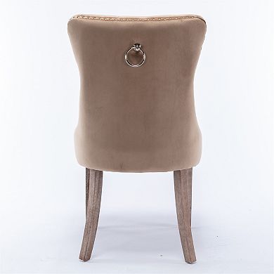 High-end Tufted Solid Wood Contemporary Velvet Upholstered Dining Chair