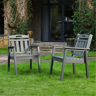 Outdoor terrace dining chair set, low maintenance - for gardens, backyards, and decks
