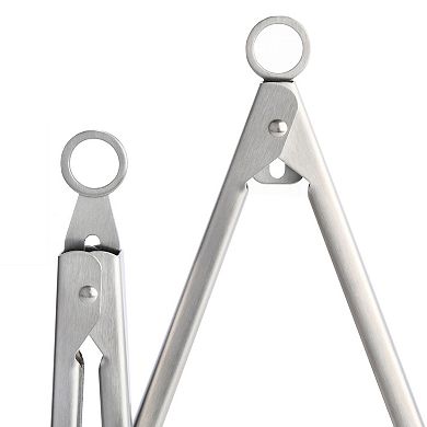 Babish 12 inch and 9 inch Locking Kitchen Tong Set Stainless Steel