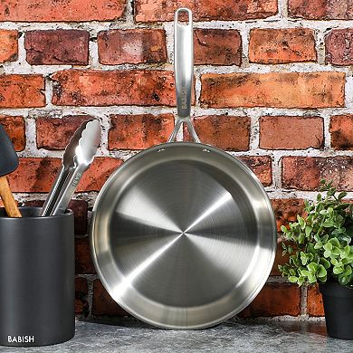 Babish 10 Inch Stainless Steel Triply Professional Grade Fry Pan
