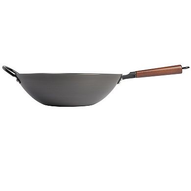 Babish 14 Inch Carbon Steel Flat Bottom Wok