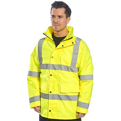 Portwest Mens Hi-Vis 4-In-1 Traffic Jacket