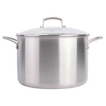 Babish Triply Stainless Steel Professional Grade Stock Pot with Lid 12-qt