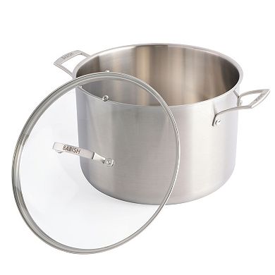 Babish Triply Stainless Steel Professional Grade Stock Pot with Lid 12 Quart