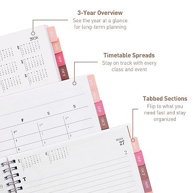 Rileys Academic Planner, Weekly & Monthly, July 2026 - June 2027