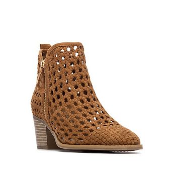 XTI Women's Block Heel Braided Style Ankle Booties 145267