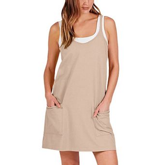 Women Active Sport Athletic Mini Romper Dress Built In Shorts Summer Tennis Travel Dress