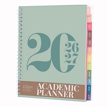 Rileys Academic Planner, Weekly & Monthly, July 2026 - June 2027