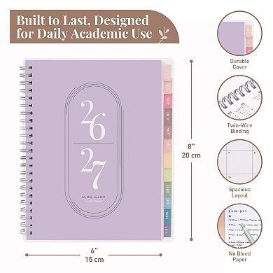 Rileys Academic Planner, Weekly & Monthly, July 2026 - June 2027