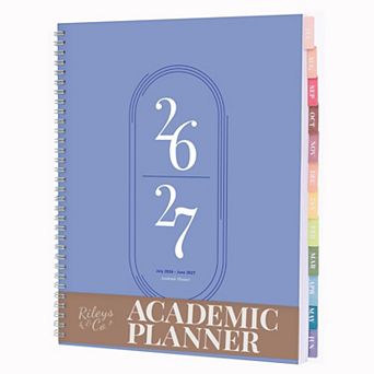 Rileys Academic Planner, Weekly & Monthly, July 2026 - June 2027