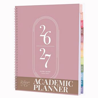 Rileys Academic Planner, Weekly & Monthly, July 2026 - June 2027