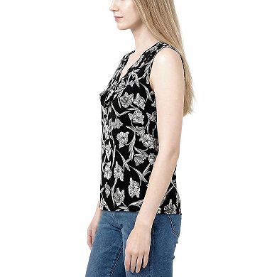 Sleeveless Knit V Neck Top