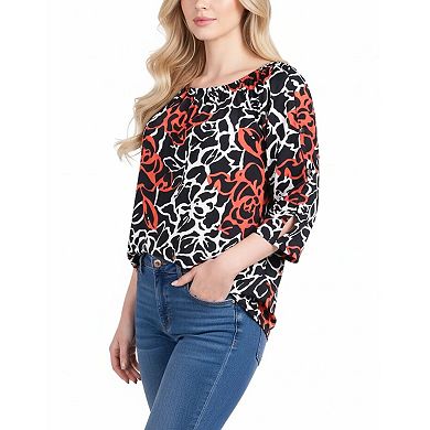 3/4 Sleeve Round Neck Top