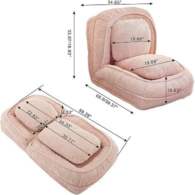 68" Human Dog Bed with Adjustable Frame, Giant Pet Bed for Adults & Large Dogs, Pink